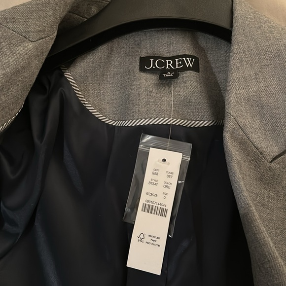 J. Crew (NWT) Collection relaxed double-breasted blazer in wool gray size 0 - Picture 8 of 12